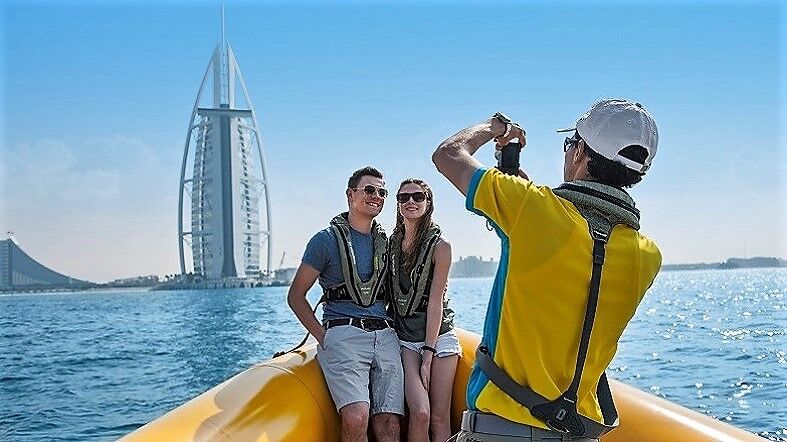 Burj Al Arab_Paseo Lancha_Agencia Viajes_Dubai Yellow Boats Original Tours
