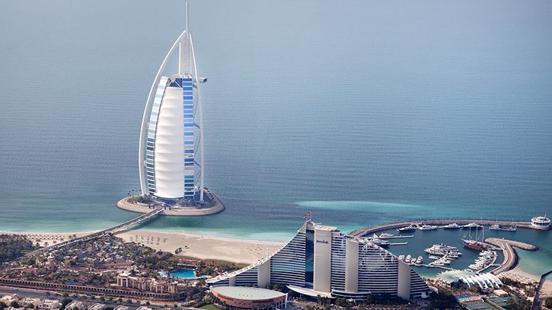 Hoteles de Burj Al Arab y Jumeirah Hidroavión Dubai Palm